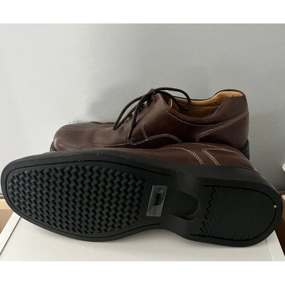 Johnston & Murphy Shuler Bicycle Men’s Brown Sheepskin Oxford Shoes Size 8.5M